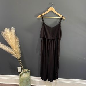 Black wide/crop romper